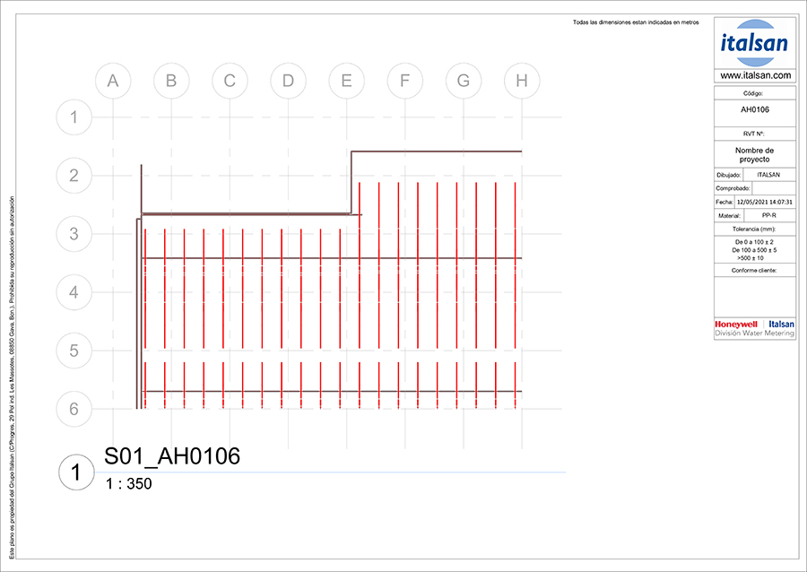 Plano con zona montaje prefabricado Plano con zona montaje prefabricado